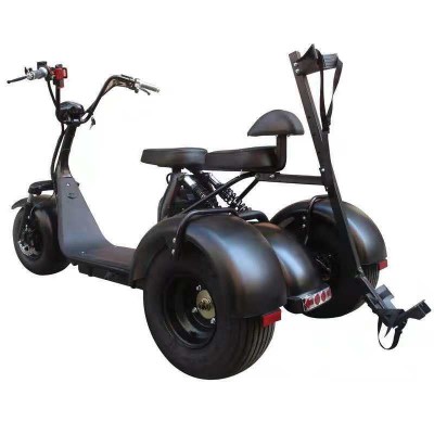 2019Newest 3wheels fat tire harely scooter with golf bag holder